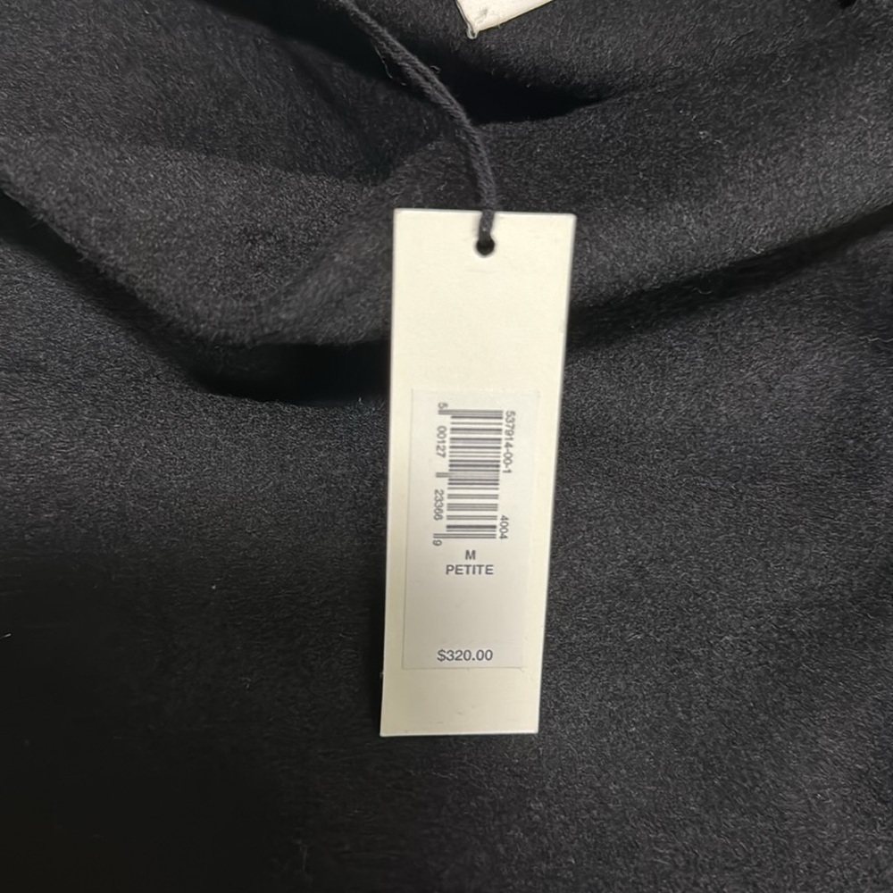 NWT! Banana Republic Black DOUBLE-FACED WRAP COAT 🔹 - Picture 11 of 11